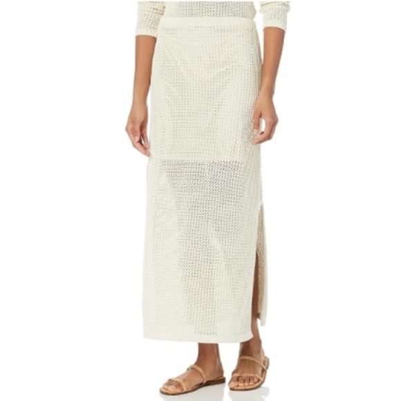 The Drop Birch Crochet Set | Sweater & Maxi Skirt Cream M Cotton Beach Boho - Picture 2 of 6